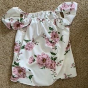 Polyester, off the shoulder blouse/ shirt, Floral print, SHEIN, Size Small